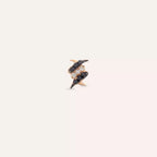 Tough Black Diamond Rose Gold Single Earring