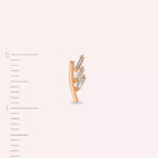 Traverse Diamond Rose Gold Single Earring