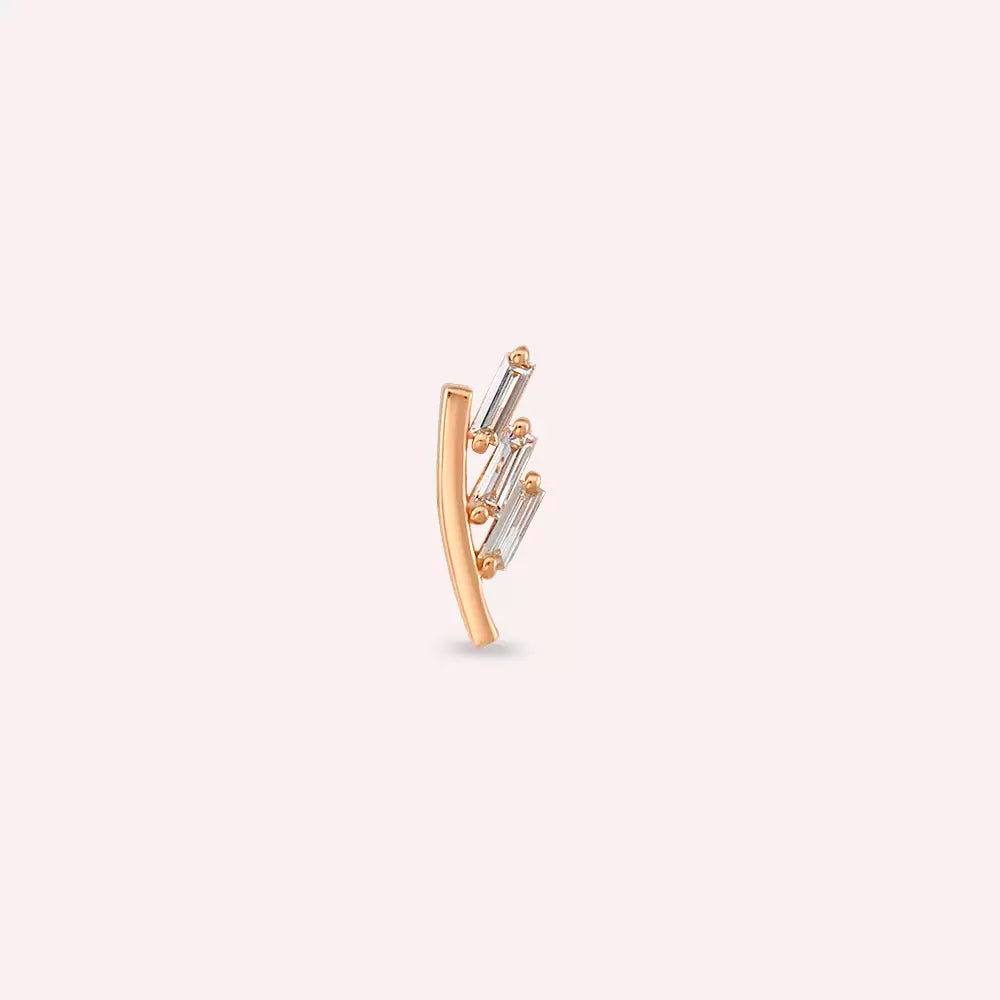 Traverse Diamond Rose Gold Single Earring