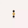 Tress Multicolor Safir ve Siyah Pırlanta Taşlı Rose Altın Piercing