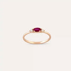 Tria 0.32 CT Ruby and Diamond Rose Gold Ring
