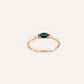 Tria Emerald and Diamond Rose Gold Ring