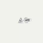 Triangle Diamond White Gold Single Earring