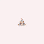 Triangle Diamond Rose Gold Mini Single Earring