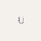U Letter Diamond White Gold Piercing