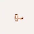 U Initial Diamond Rose Gold Single Earring