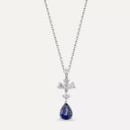Vanya Sapphire and Diamond White Gold Necklace