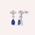 Vanya Sapphire and Diamond White Gold Earrings