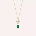 Vanya Emerald and Diamond Yellow Gold Necklace