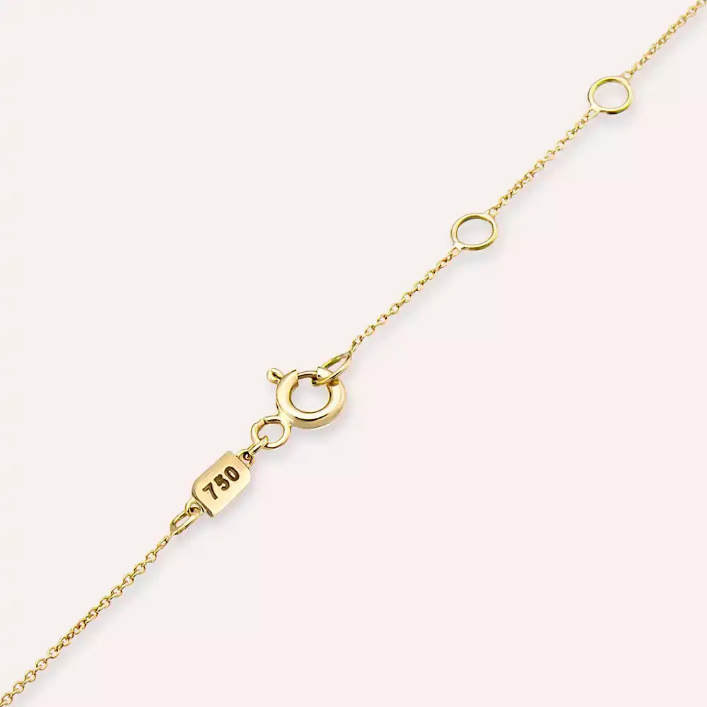 Vanya Emerald and Diamond Yellow Gold Necklace