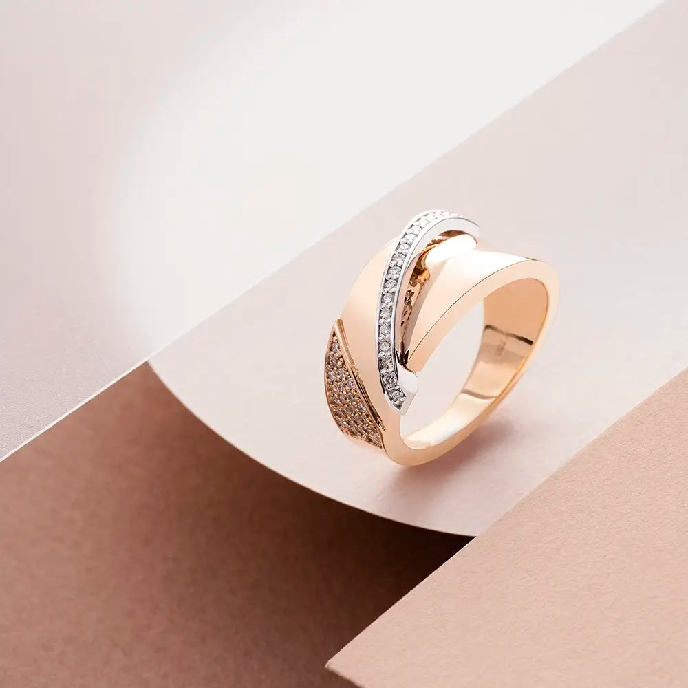 Vectra 0.29 CT Diamond Rose Gold Ring