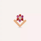 Vela Multicolor Sapphire and Diamond Rose Gold Piercing