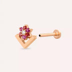 Vela Multicolor Sapphire and Diamond Rose Gold Piercing