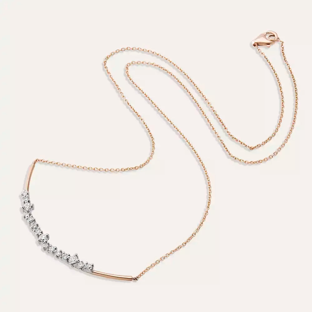 Velora Diamond Rose Gold Necklace