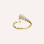 Vena 0.21 CT Marquise Cut Diamond Yellow Gold Ring