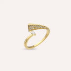 Vena 0.21 CT Marquise Cut Diamond Yellow Gold Ring