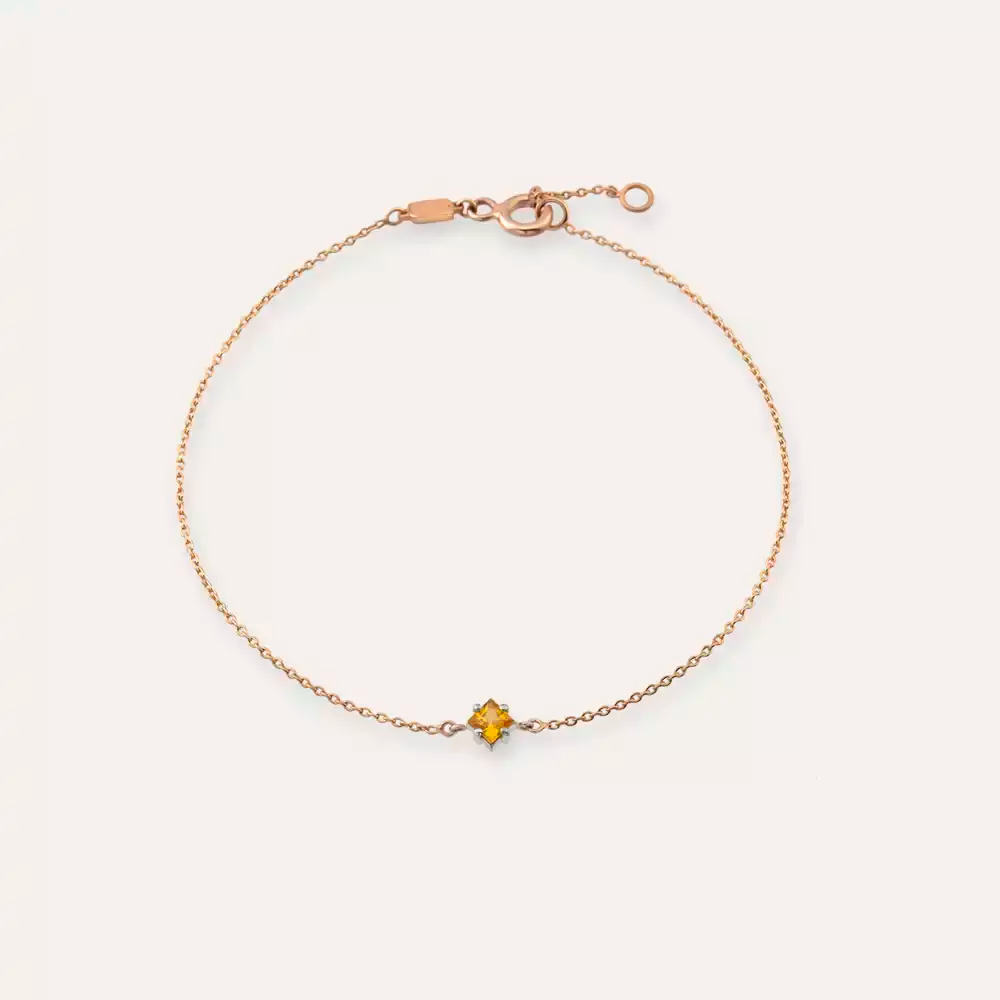 Vera Sapphire Stone Rose Gold Bracelet