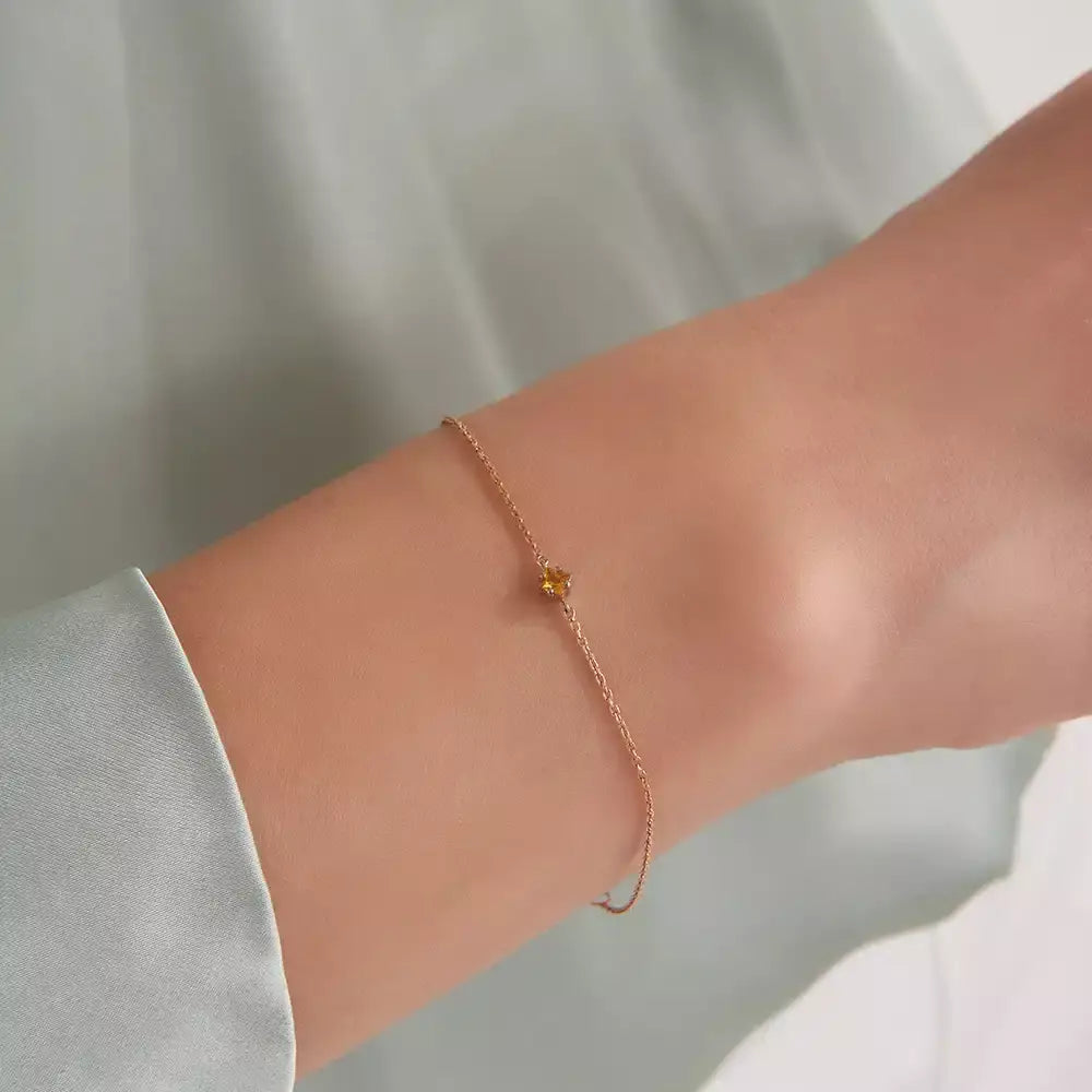 Vera Sapphire Stone Rose Gold Bracelet