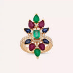 Verona 4.89 CT Diamond and Gemstone Rose Gold Ring
