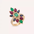 Verona 4.89 CT Diamond and Gemstone Rose Gold Ring