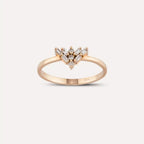 Vetra Baguette Diamond Rose Gold Ring