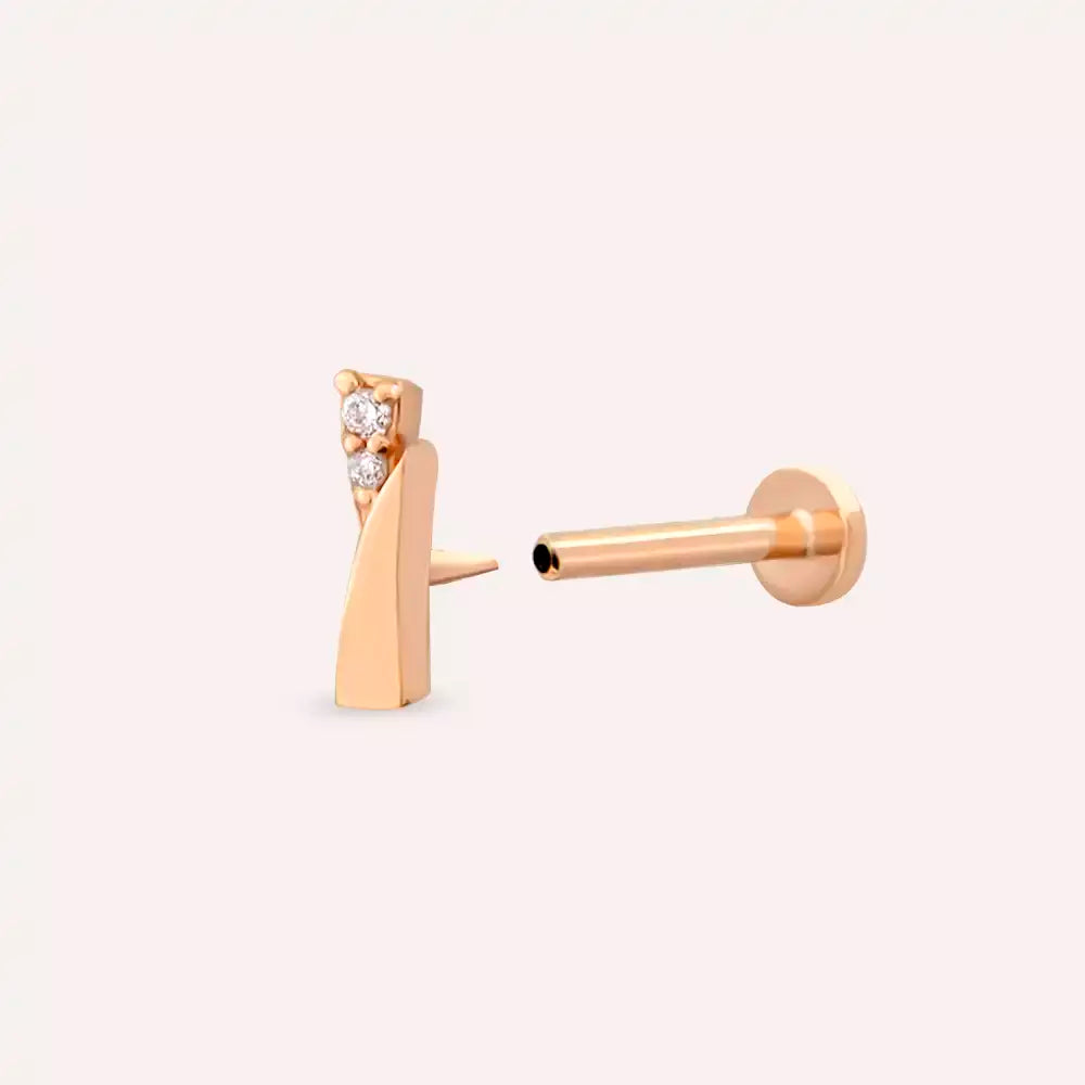 Vina Diamond Rose Gold Piercing