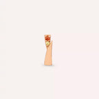 Vina Yellow and Orange Sapphire Rose Gold Piercing