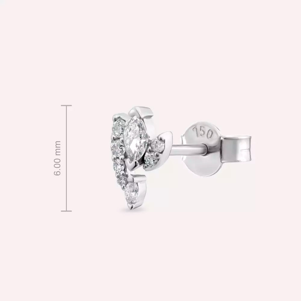Visal Diamond White Gold Single Earring