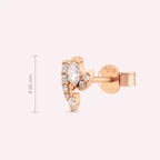 Visal Diamond-Embellished Rose Gold Single Earring
