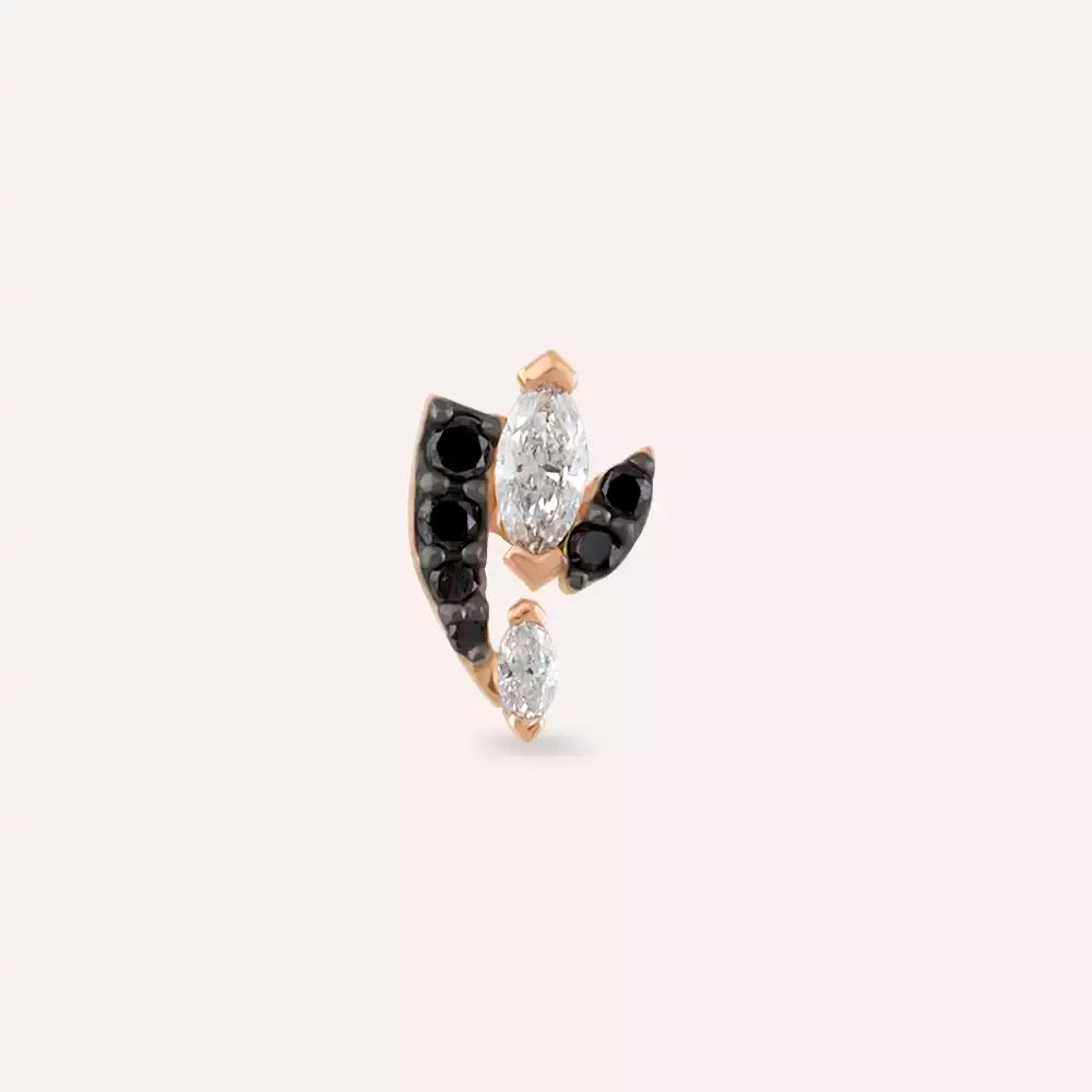 Visal Black Diamond Rose Gold Piercing