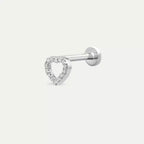 White Cherie Pırlanta Taşlı Beyaz Altın Piercing