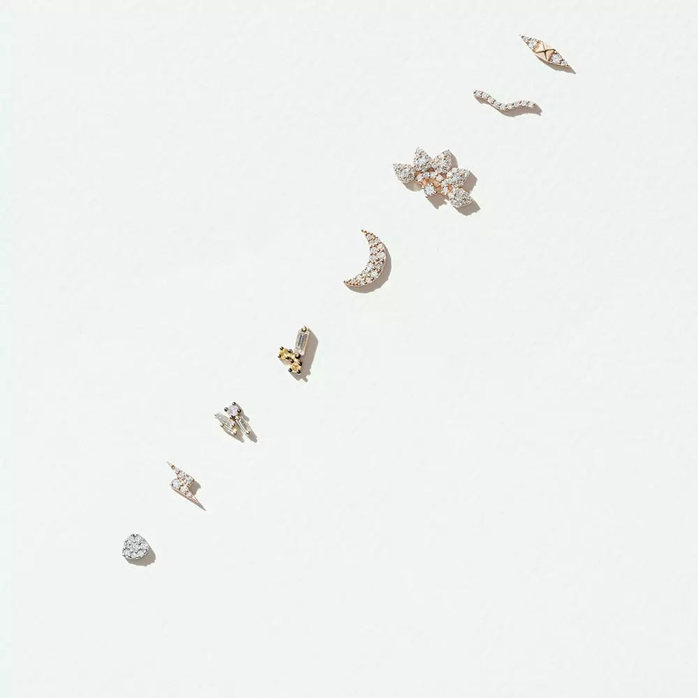 White Cherie Diamond Mini Single Earring