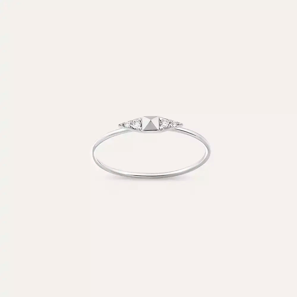 White Peak 0.04 CT Diamond Ring