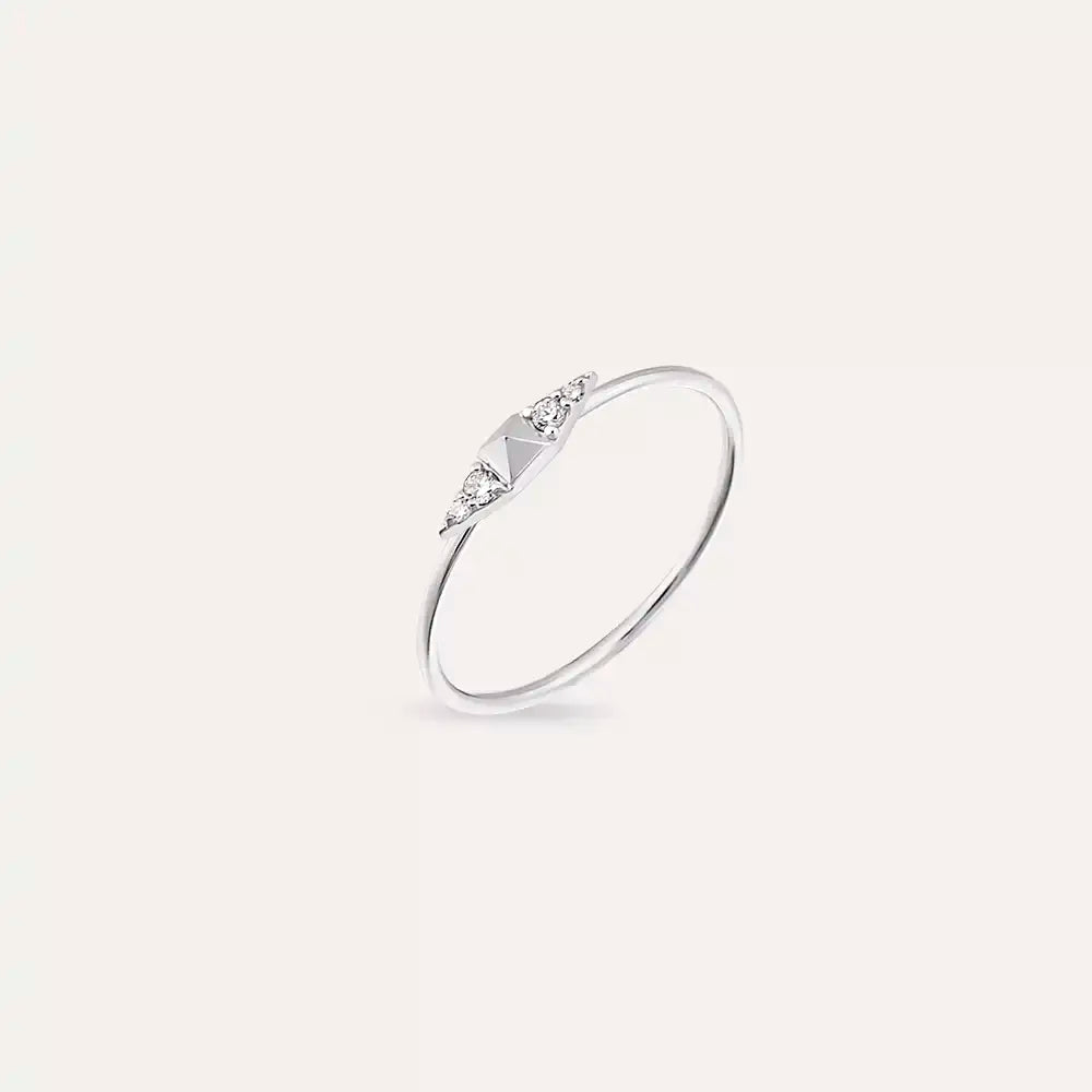 White Peak 0.04 CT Diamond Ring