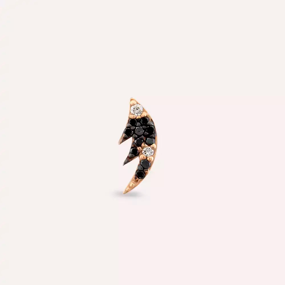 Sharp Black Diamond Rose Gold Piercing