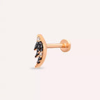 Sharp Black Diamond Rose Gold Piercing