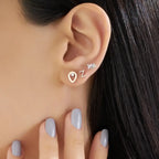 Z Harf Pırlanta Taşlı Rose Altın Piercing