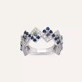 1.49 CT Sapphire and Diamond White Gold Ring