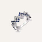 1.49 CT Sapphire and Diamond White Gold Ring